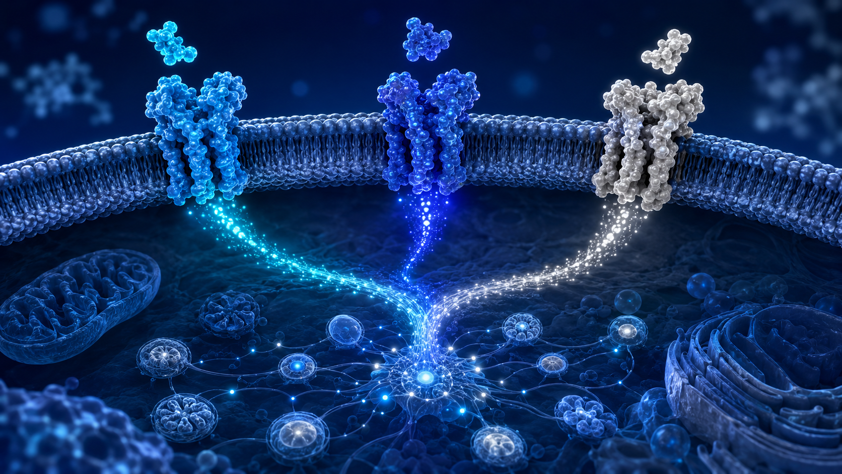GLP-1 GIP Glucagon Pathway research illustration